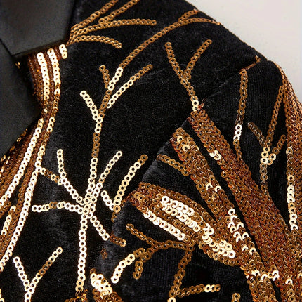 Men's Elegant Sequin Blazer #25062392 - Blazers | Royal Blue / XS