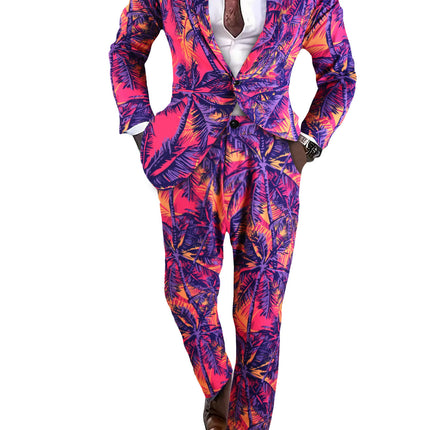 Men's Print Suit #2TZ2507 - Suits | Multicolour / M