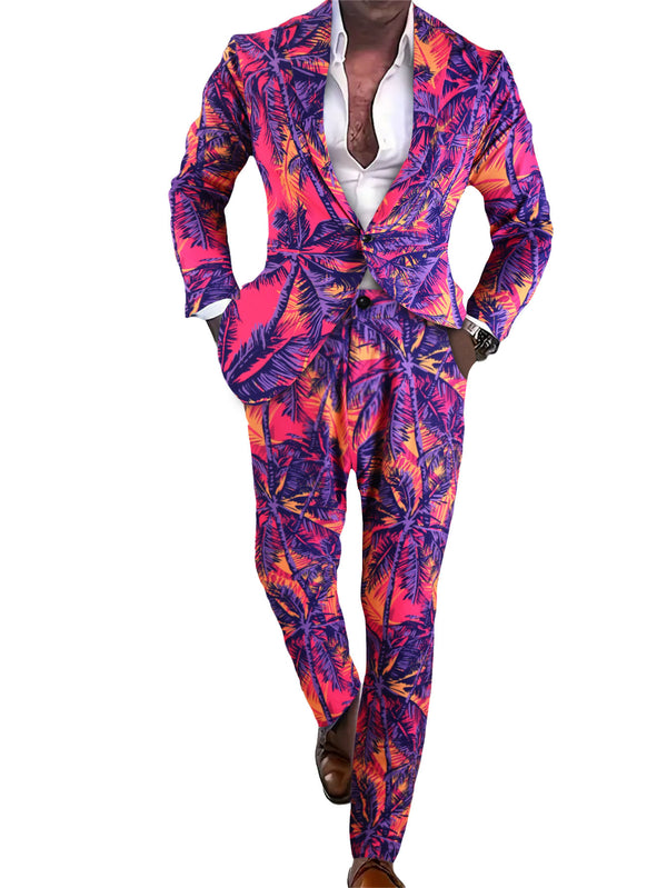 Men's Print Suit #2TZ2507