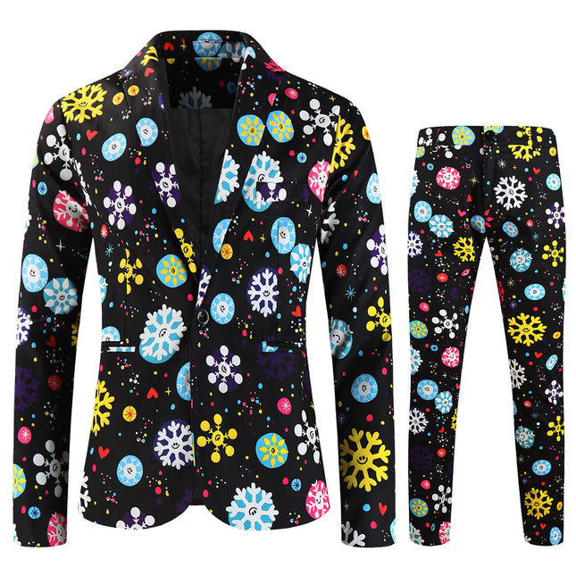 Men's Colorful Printed Suit #2TZ653 - Suits | Multicolour / M