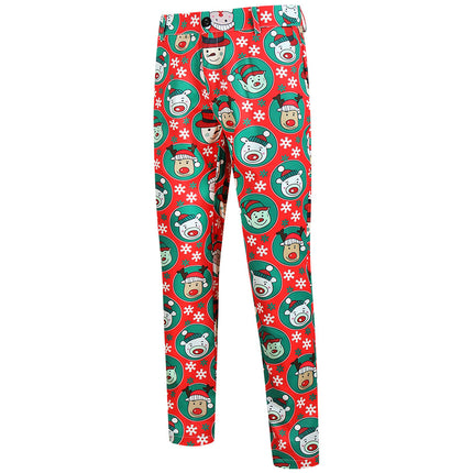 Men's Christmas Printed Vest Suit #2TZMK638 - Suits | Multicolour / M