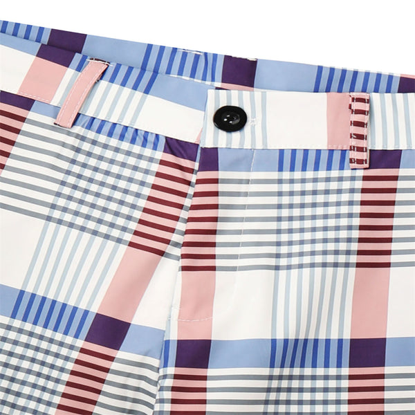 Men's Elegant Plaid Suit Pants #XK6023