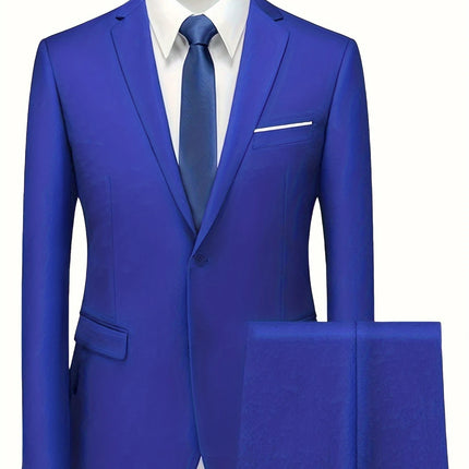 Men's 2pcs Suit #25630035 - Suits | Royal Blue / XS