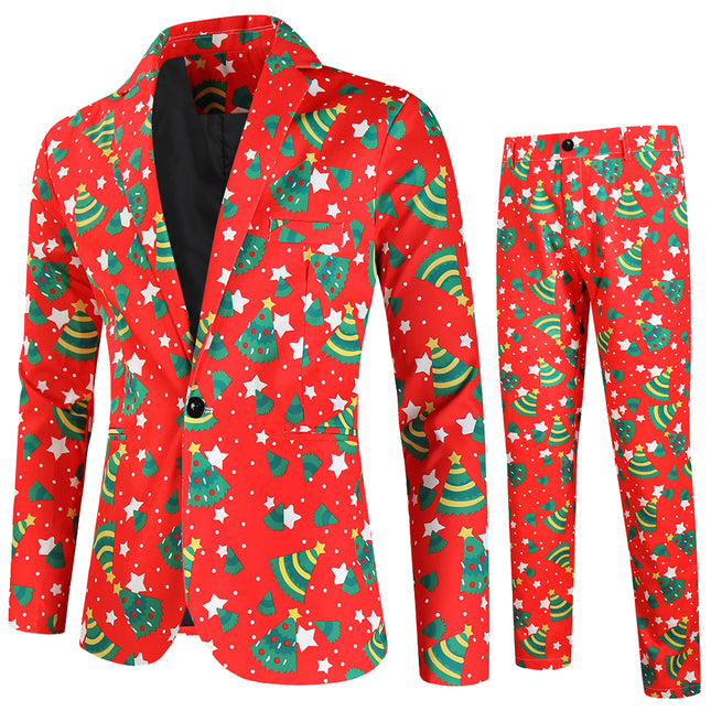 Men's Christmas Printed Suit #2TZ640 - Suits | Multicolour / M