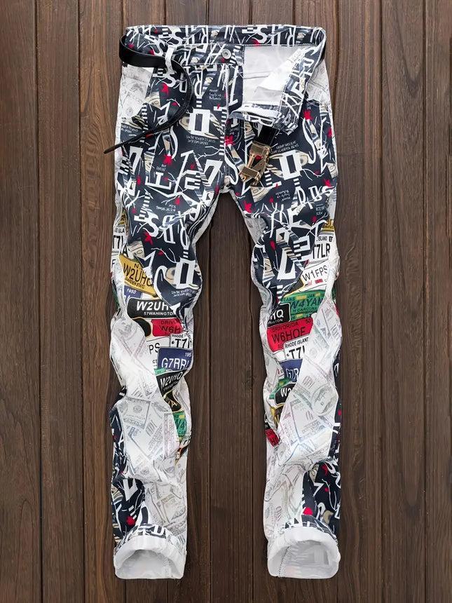 Men's Punk Style Jeans #25061356 - Pants | Multicolour / 30