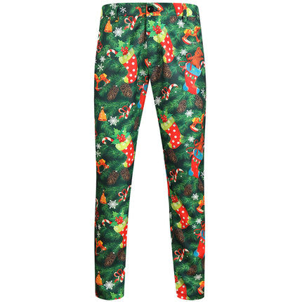 Men's Christmas Colorful Printed Pants #XK629 - Pants | Multicolour / M