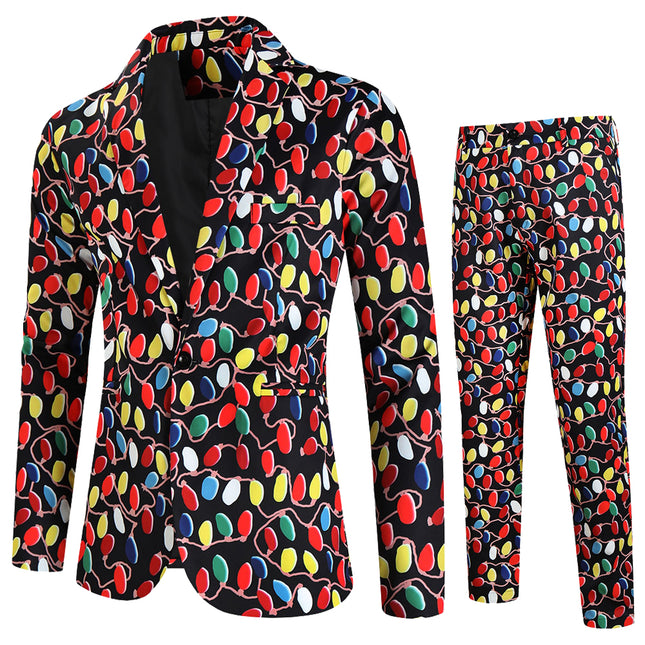 Men's Colorful Printed Suit #2TZ635 - Suits | Multicolour / M