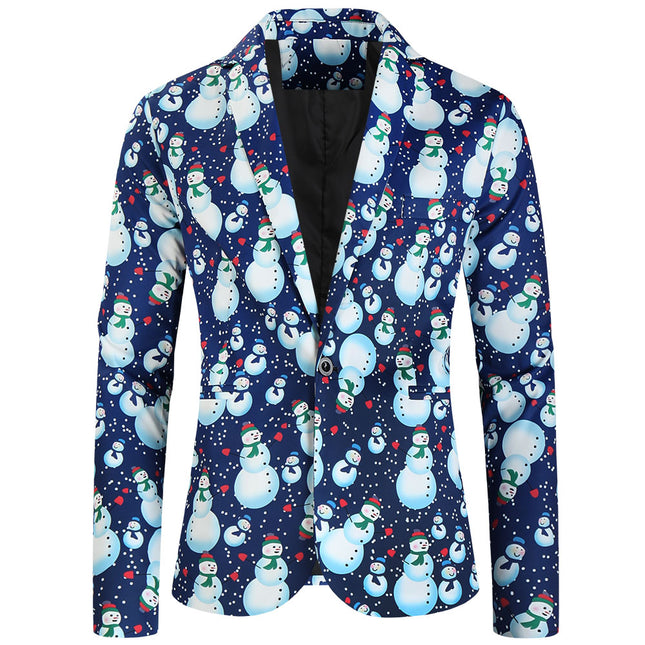 Men's Christmas Snowman Suit #2TZ645 - Suits | Blue / M
