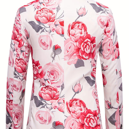 Men's Floral Print Blazer #25061663 - Blazers | Red / S