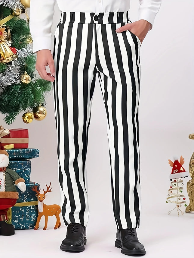Men's Striped Pants #25626020 - Pants | White / S