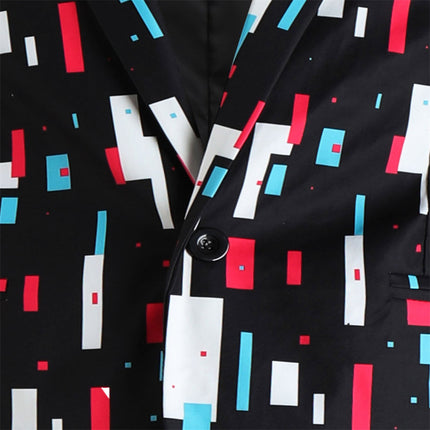 Men's Geometric Block Suit #2TZ-XX1138 - Suits | Multicolour / M