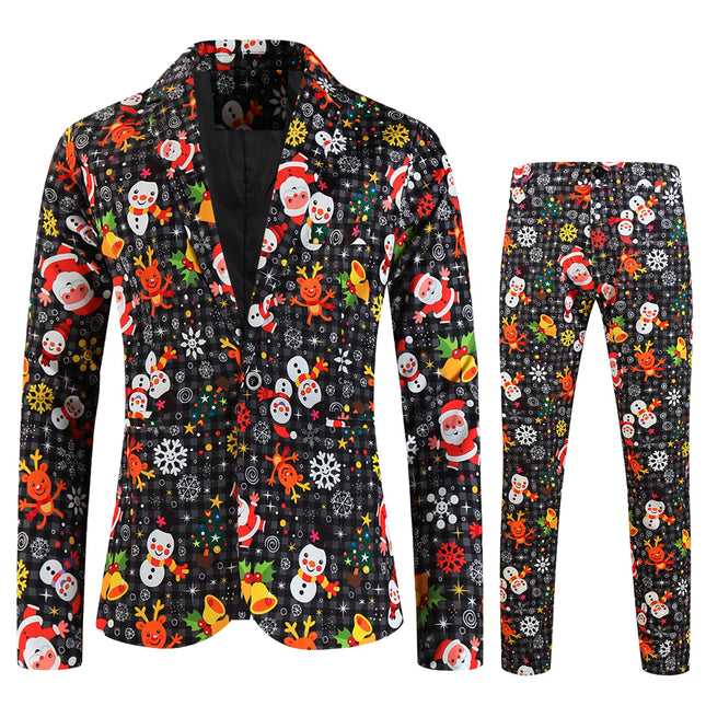 Men's Christmas Printed Suit #2TZ660 - Suits | Multicolour / M