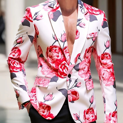 Men's Floral Print Blazer #25061663 - Blazers | Red / S