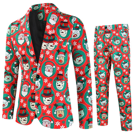 Men's Christmas Printed Suit #2TZ638 - Suits | Multicolour / M