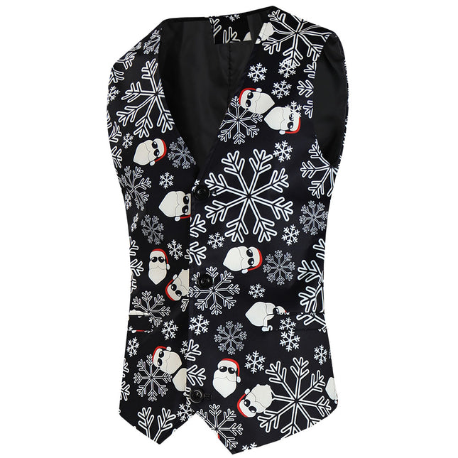 Men's Christmas Printed Vest Suit #2TZMK642 - Suits | Multicolour / M