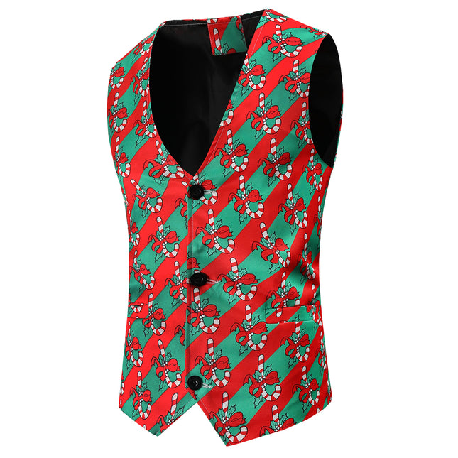 Men's Colorful Printed Vest Suit #2TZMK45 - Suits | Multicolour / M