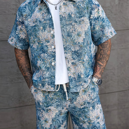 Men's Summer Print Set #25062402 - | Blue / S