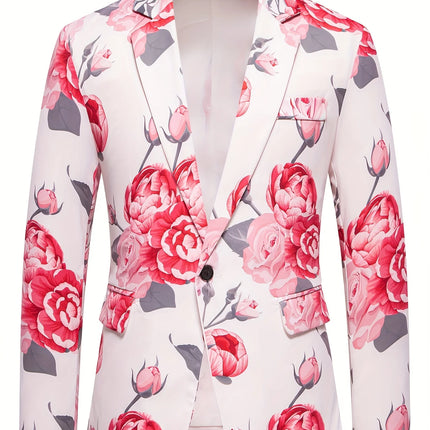 Men's Floral Print Blazer #25061663 - Blazers | Red / S