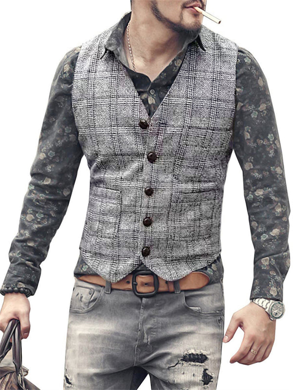 Men's Check Vest #MJ5001