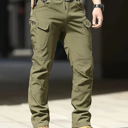 Men's Tactical Pants Multi-Pocket Cargo Work Pants Spring Fall - Pants | Black / S