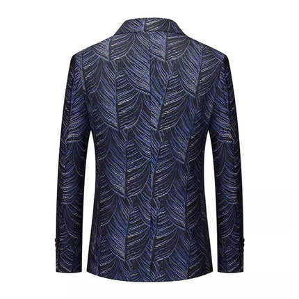Men's Leaf Vein Pattern Blazer  #S8517