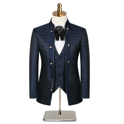 Men's 3 Piece Noble Knight Suit #S8583 - Suits | Green / XS