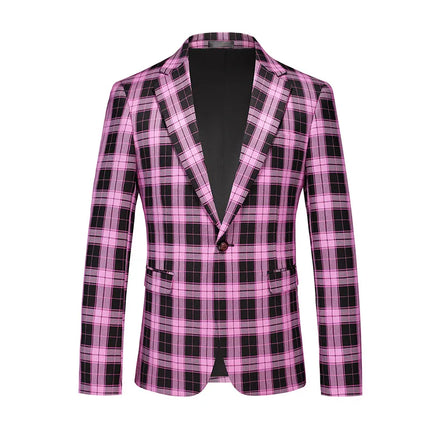 Men's Vibrant Checkered Blazer  #S8533