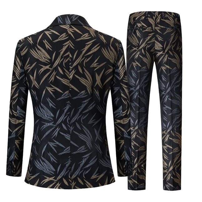 Men's Bamboo Leaf Lapel Suit  #S8505
