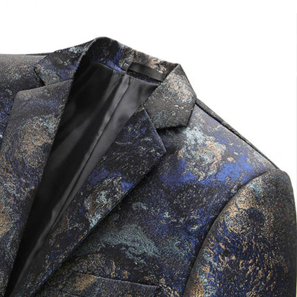 Men's Tailored Multicolor Slim Fit Blazer #S8316 - Blazers | Black / XS