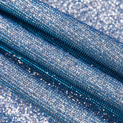 Men's Blue Sequin 2 Piece Color Suit #S8599 - Suits | Blue / XS
