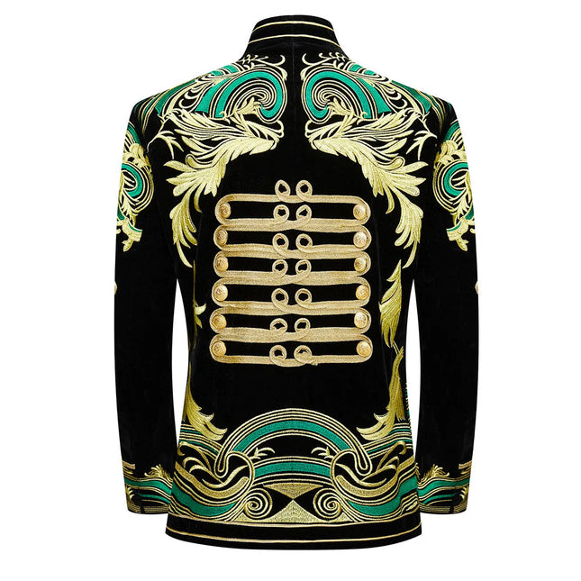 Men's Velvet Embroidered Tuxedo #S8160 - Blazers | Multicolour / XS
