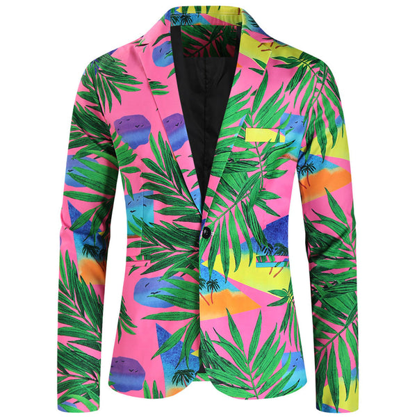 Men's Palm Trees Print Suit #2TZ312