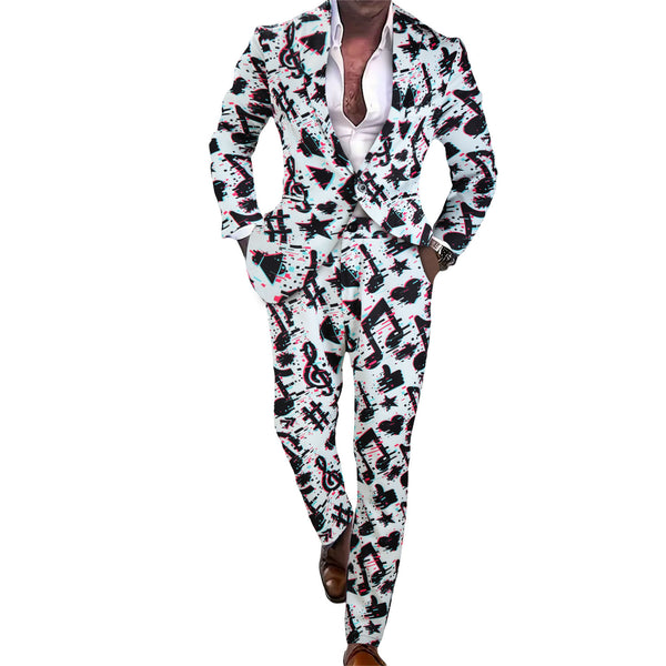 Men's Multi-color Printed Suit#2TZ-XX316