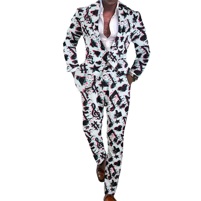 Men's Multi-color Printed Suit - Stylish & Comfortable - Suits | Multicolour / M