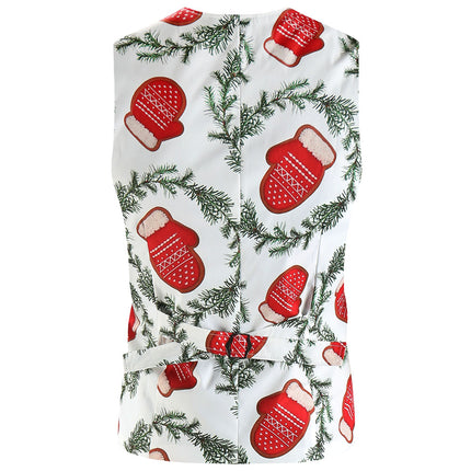 Men's Christmas Gloves Vest #MJ651 - Vests | Multicolour / M
