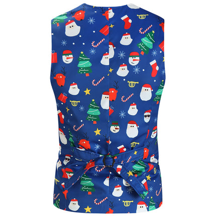 Men's Christmas Printed Vest #MJ639 - Vests | Multicolour / M