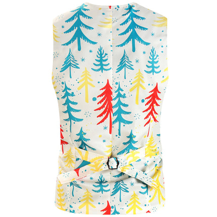 Men's Christmas Tree Print Vest #MJ624 - Vests | Multicolour / M