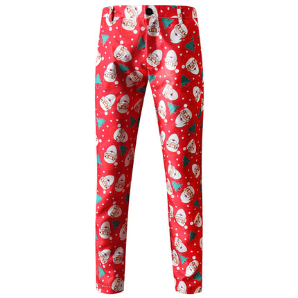 Men's Christmas Print Pants #XK54 - Pants | Multicolour / M