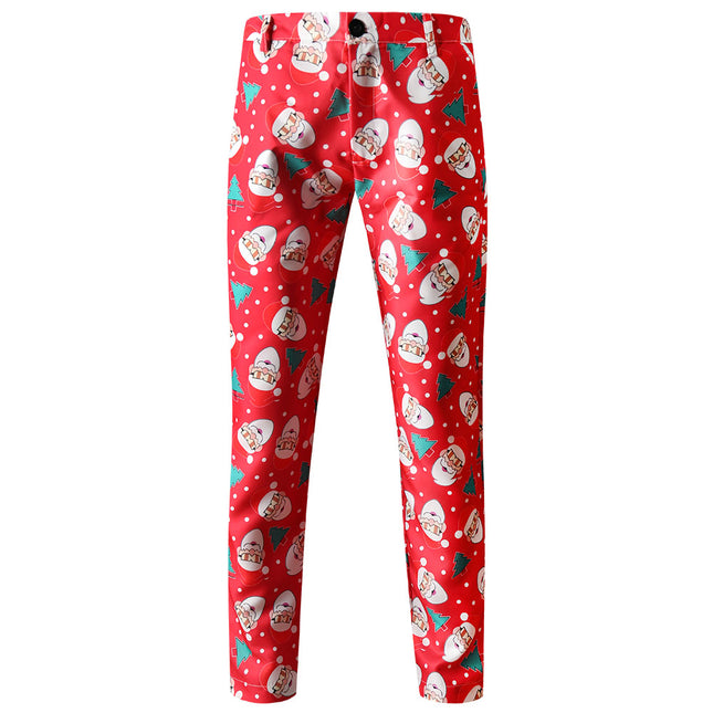Men's Christmas Print Pants #XK54 - Pants | Multicolour / M