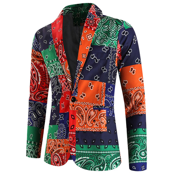 Men's Colorful Printed Blazer #X6104