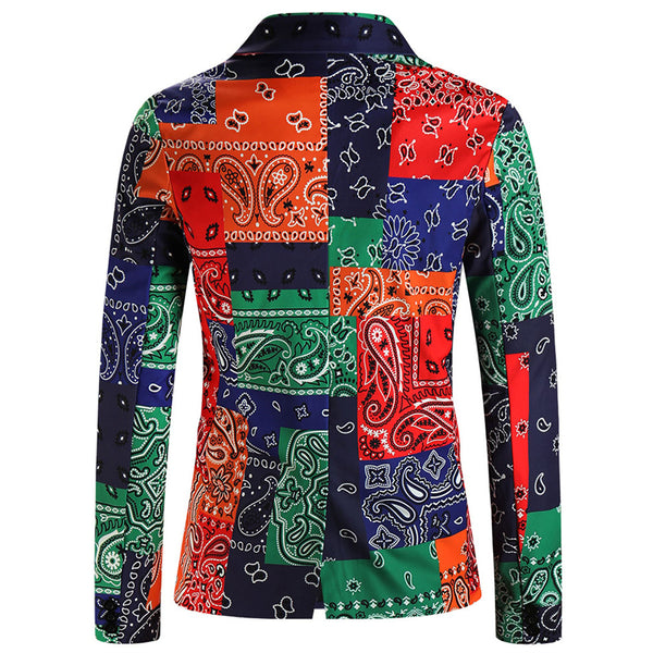 Men's Colorful Printed Blazer #X6104