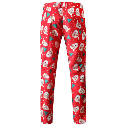 Men's Christmas Print Pants #XK54 - Pants | Multicolour / M