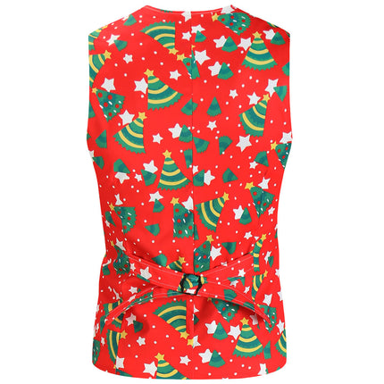 Men's Christmas Printed Vest #MJ640 - Vests | Multicolour / M