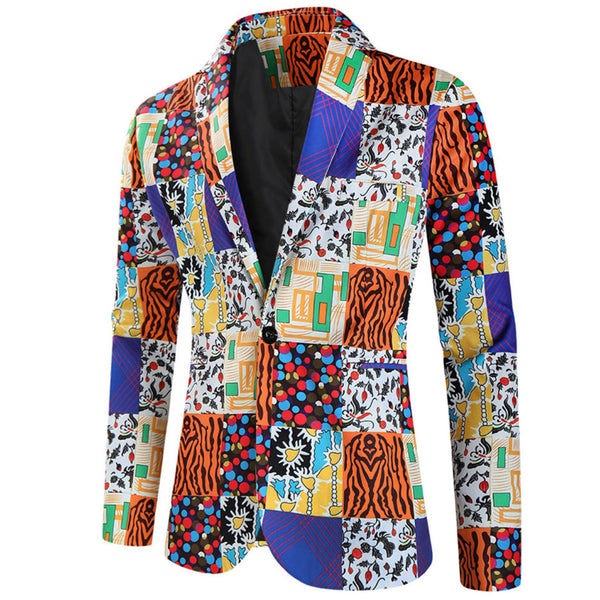 Men’s Vibrant Print Blazer #X328