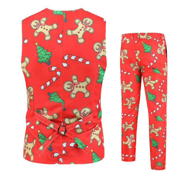 Men's Santa Style Vest Suit #2TZMK26