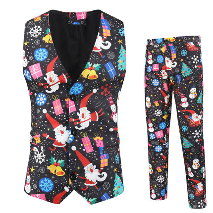Men's Christmas Party Vest Suit #2TZMK27 - Vests | Multicolour / M