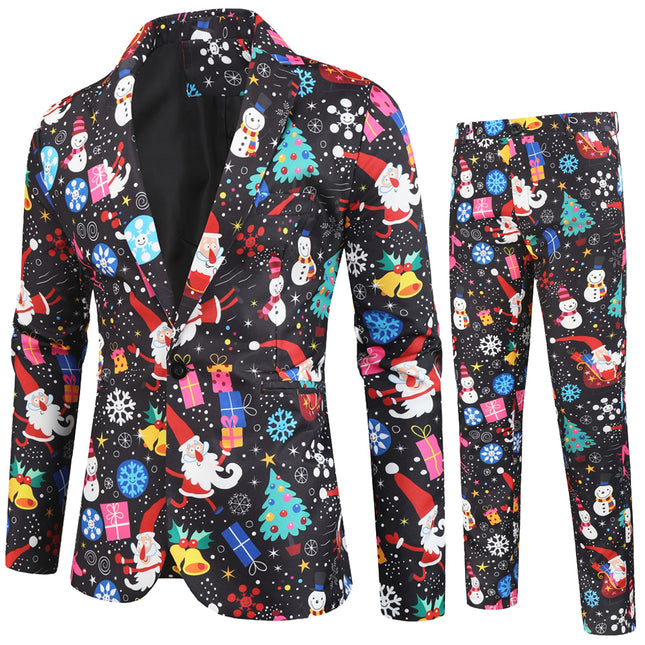 Men's Colorful Christmas Suit #2TZ27 - Suits | Multicolour / M