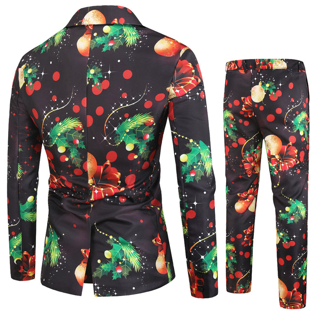 Men's Christmas Print Suit #2TZ28 - Suits | Multicolour / M