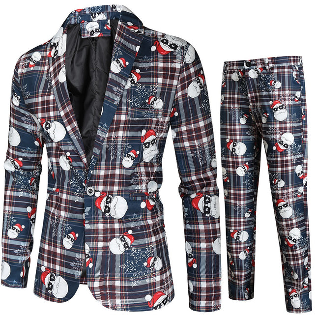 Men's Christmas Plaid Suit #2TZ34 - Suits | Multicolour / M