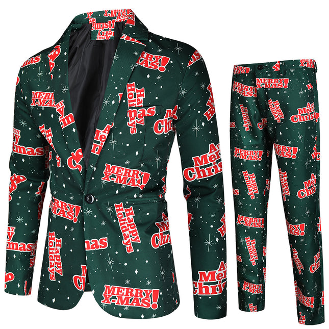 Men's Fashion Printed Suit #2TZ39 - Suits | Multicolour / M